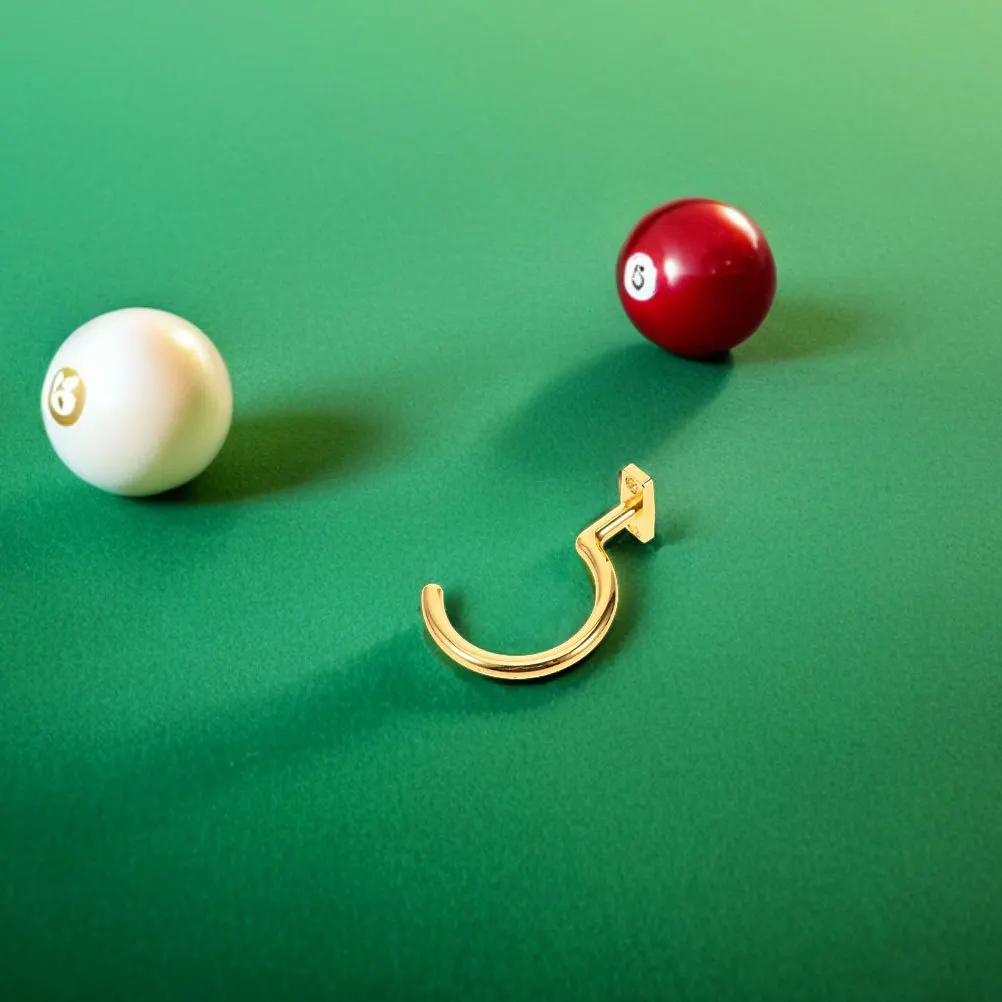 

1Pair Golden Billiard Table Hooks Durable Iron Pool Cue Triangle Rack Hanging Organizer Pool Stick Holder Snooker Table Hooks