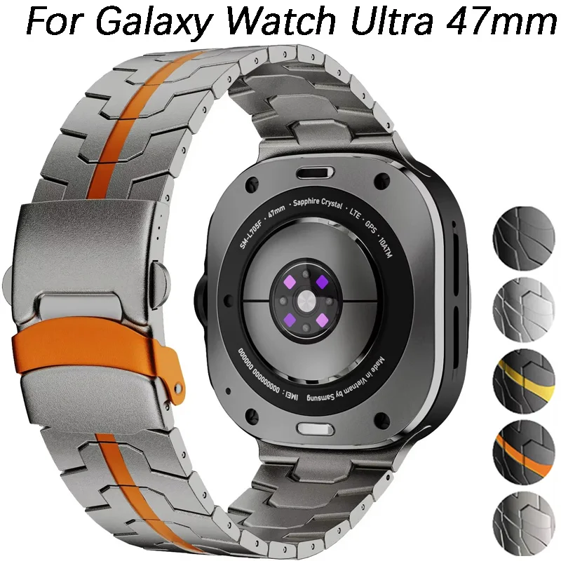 

Titanium Strap For Samsung Watch Ultra 47mm Sports Luxury Metal Stainless steel Bracelet WristBand For Galaxy Watch Ultra Belt