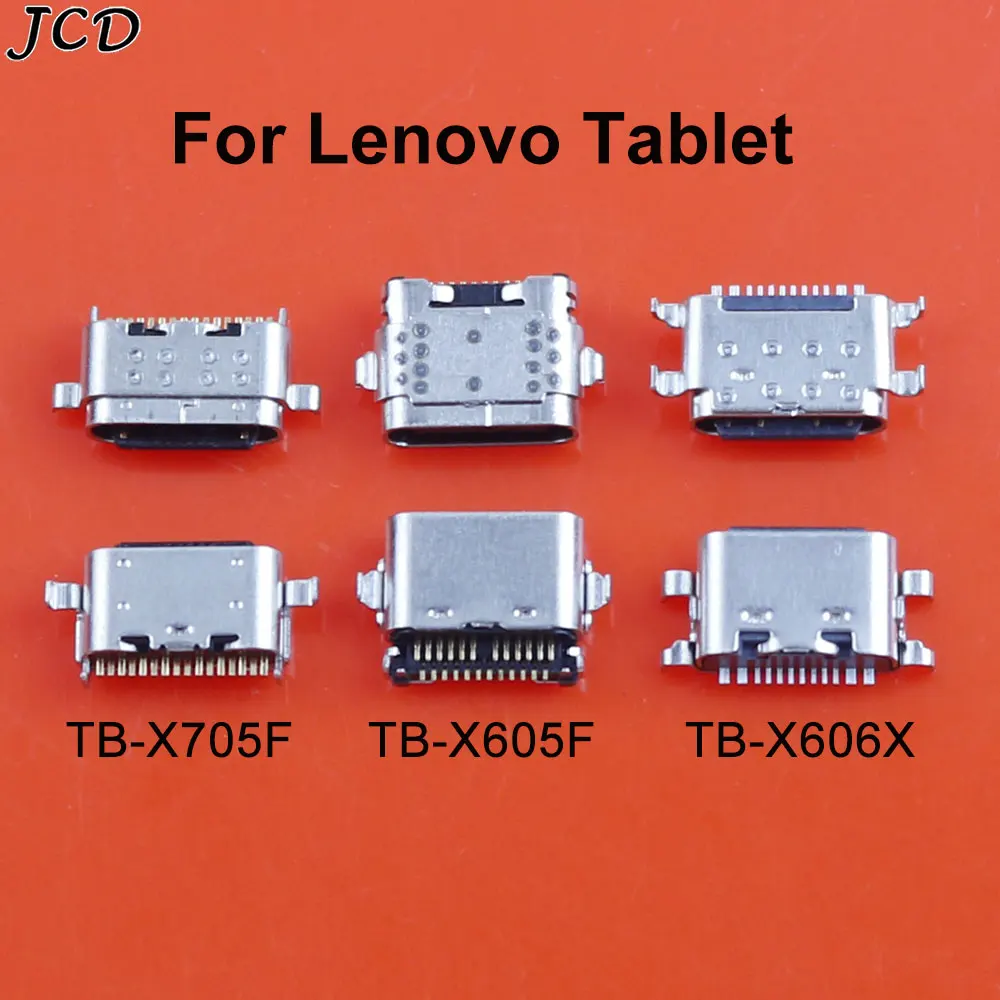 JCD 2pcs USB Jack Charger Connector For Lenovo Tab TB-X605F X605M  X605F X705L X705M TB-X705F Charging Port Socket ﻿