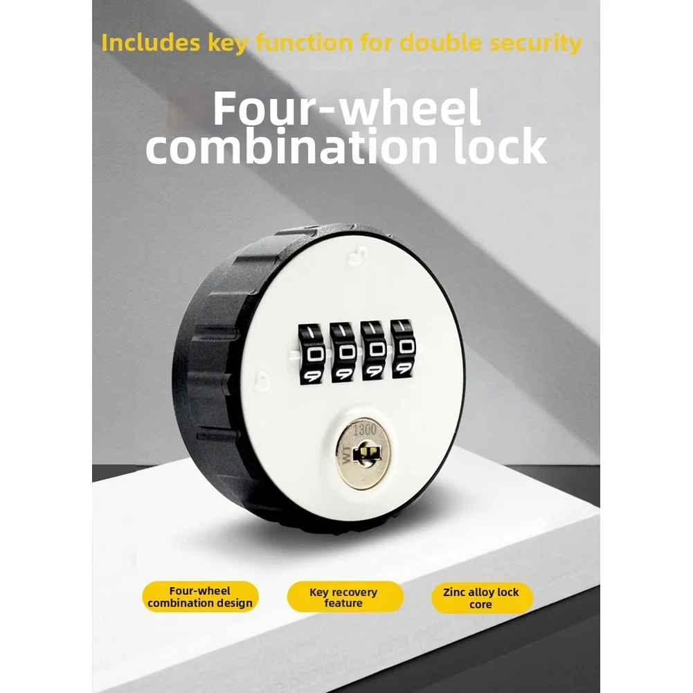 Cabinet Password Lock Drawer Lock 4-Digit Combination Password Lock Security Door Bolt Anti-theft Household Cabinet Hardware