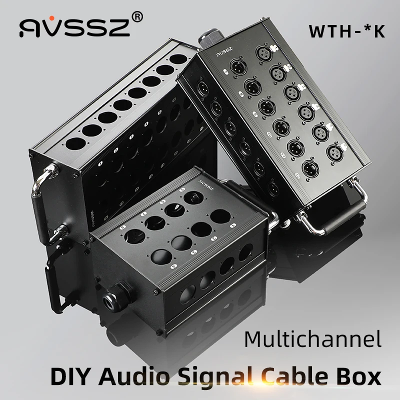 AVSSZ Al alloy Multi-channel Cable Blank Cable Box 16/24/32 Channels for Stage Mobile Audio XLR Male Female Audio Signal Cable