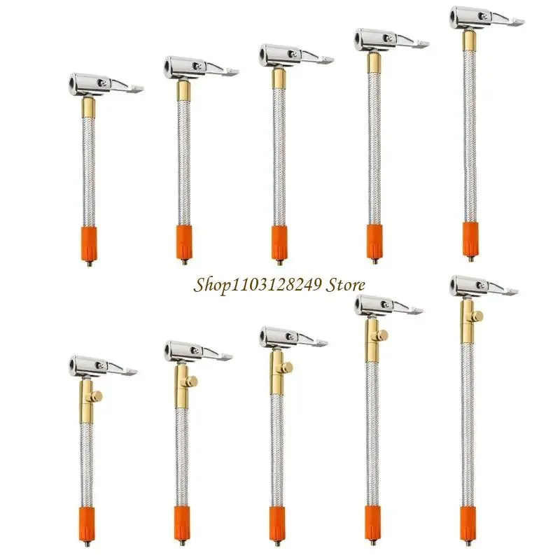 Auto Bike Tire Pump Extension Hose Motorcycle-Bicycle Tire Pump Extension Hose Inflator Tube Pipe M6 Threaded Accessory