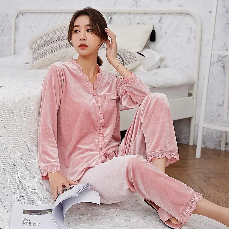 Pajama Pants Set Women's Clothing Homewear Spring Autumn Comfortable Casual Stylish Versatile Wearable Simple Loose Large Size