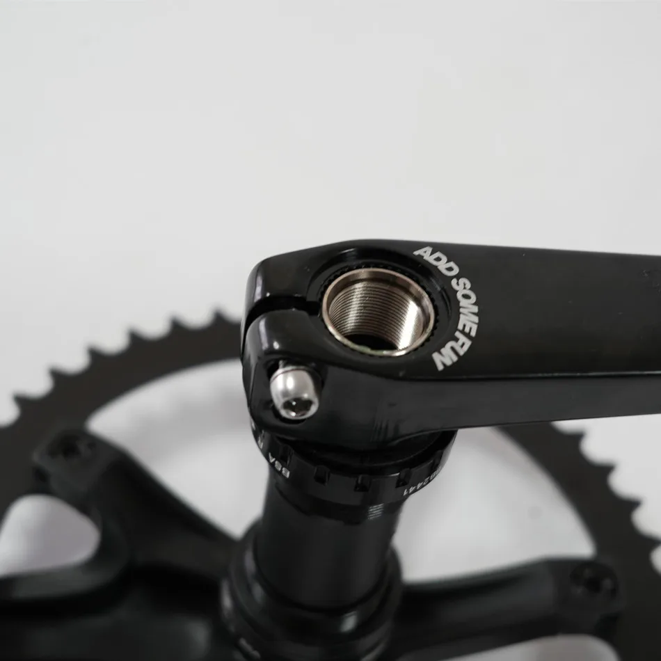 Ardently Bicycle Hollow Integrated Crankset, Fixed Gear Crank, Single Speed Bike CrankSet, BCD144mm Alumnium with BB, 48T, 165mm image 4