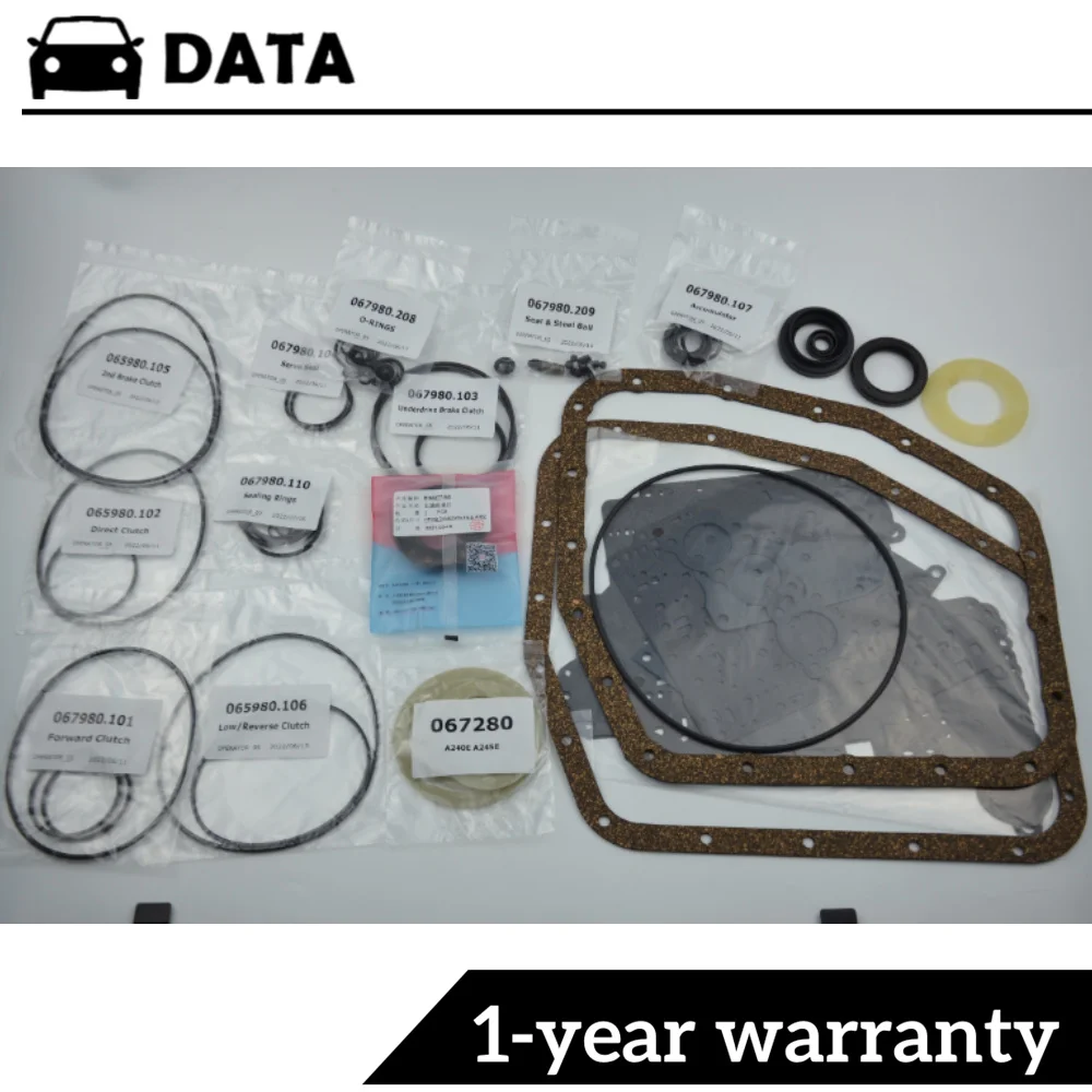 

Комплект для капитального ремонта автоматической коробки передач (АКПП) A245E: прокладки и уплотнения для Toyota Corolla Prizm 1993-2008, артикул K065900H A247E