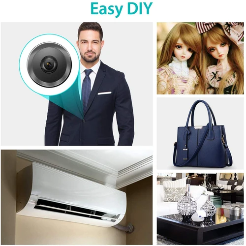 Imagen 2 del producto Mini cámara remota portátil WIFI, cámara de vigilancia compacta pequeña para seguridad del hogar, cámara IP oculta inalámbrica