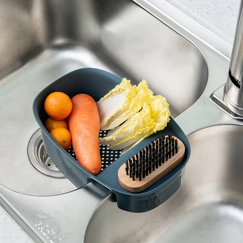 

Kitchen Sink Strainer Sink Drain Basket Fruit Vegetable Drainer Sponge Rack Drain Filter for Leftovers Soup Garbage Kitchen Tool