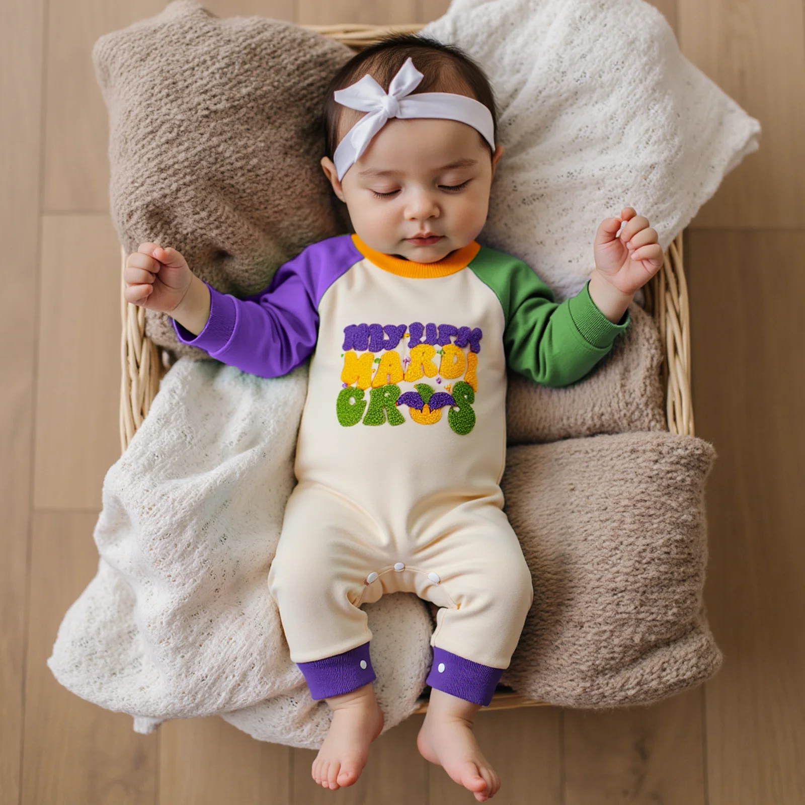 الوليد بيبي بوي كرنفال رومبير إلكتروني التطريز طويلة الأكمام طاقم الرقبة كامل طول بذلة #2