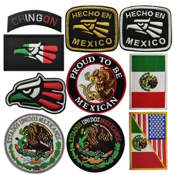 ESTADOS UNIDOS MEXICANOS Mexican Flag Embroidered Patches Bird Badge Magic Patches Morale Badge Military Embroidery Mexico