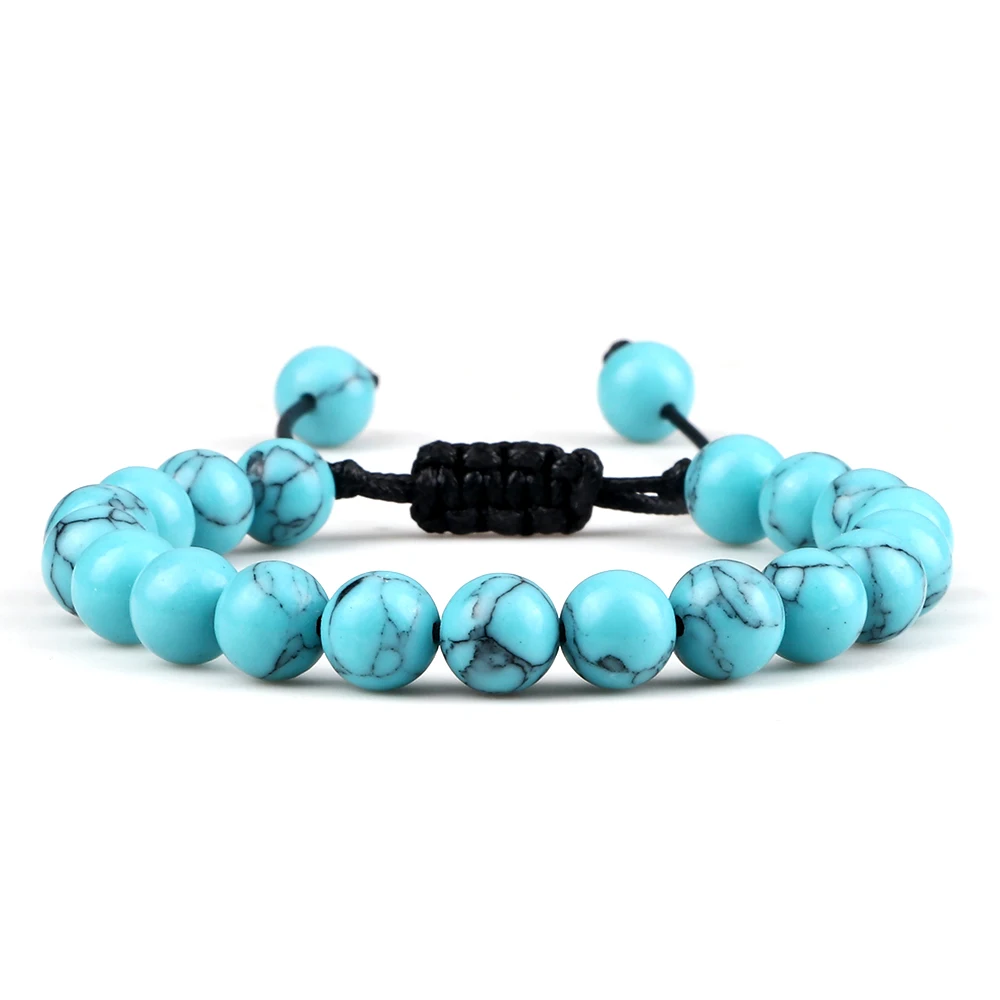 Adjustable Couples Bracelets with Black & White Beads