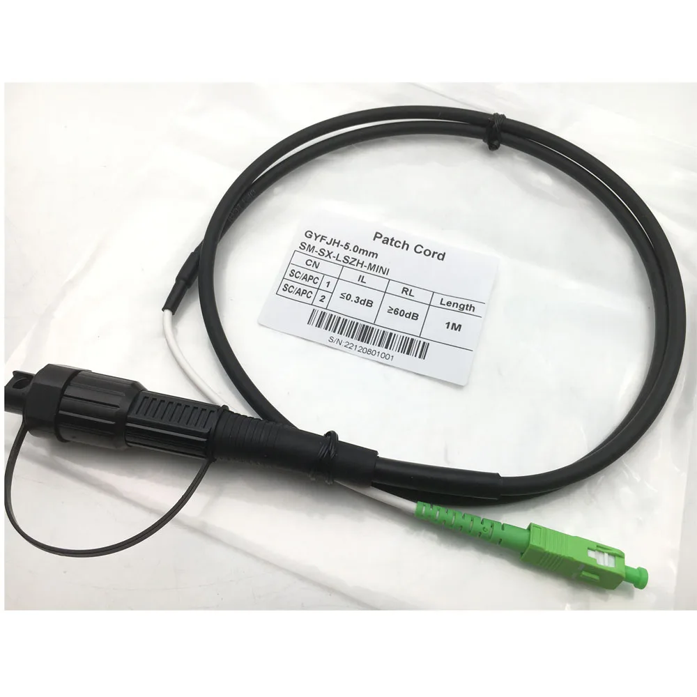 IP67 Waterproof Huawei Mini SC/APC to SCAPC 1M 2M 3M 5M 10M 15M 5.0mm Fiber Optic Connector and HW Mini SC Fiber Optic Adapter