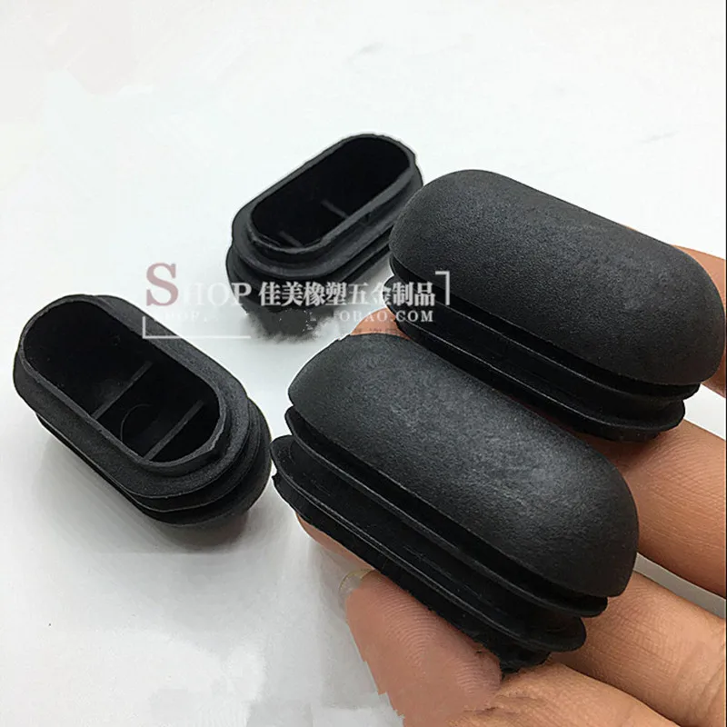 10pcs Square oblique pipe plug Blanking End Cap 25 -50mm Plastic table chair leg decorative dust cover furniture feet protector