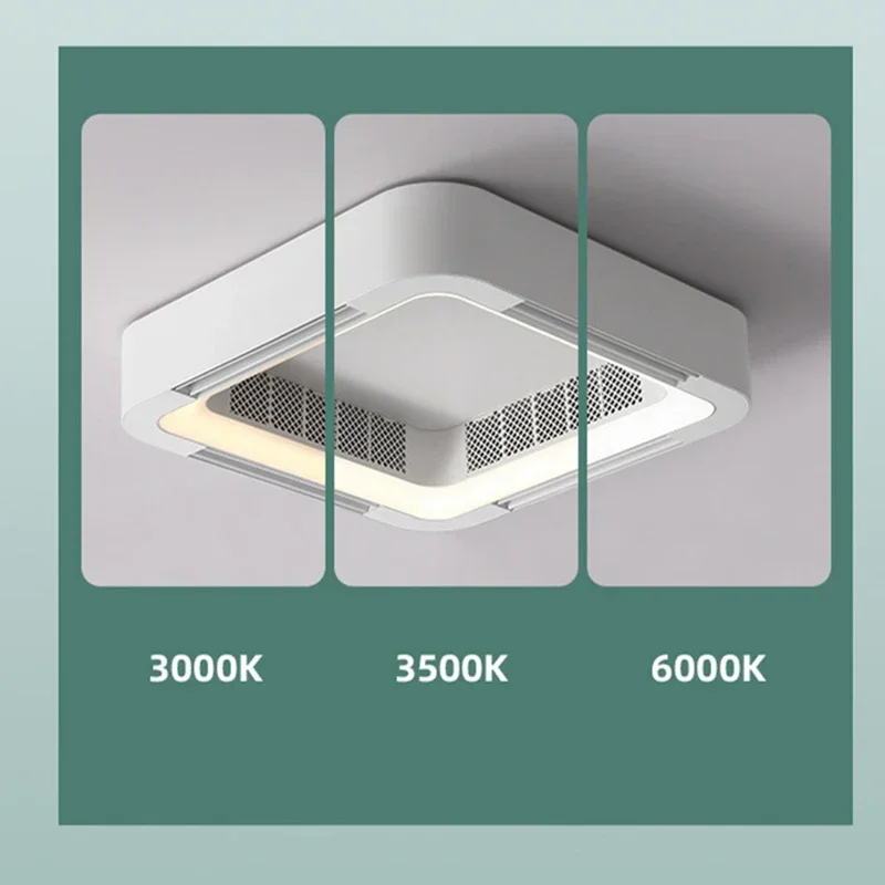 Imagem -04 - Invisible Bladesess Teto Ventilador Lâmpada com Luz Controle Remoto sem Lâminas Led Circulador Decoração do Quarto Sala de Fãs