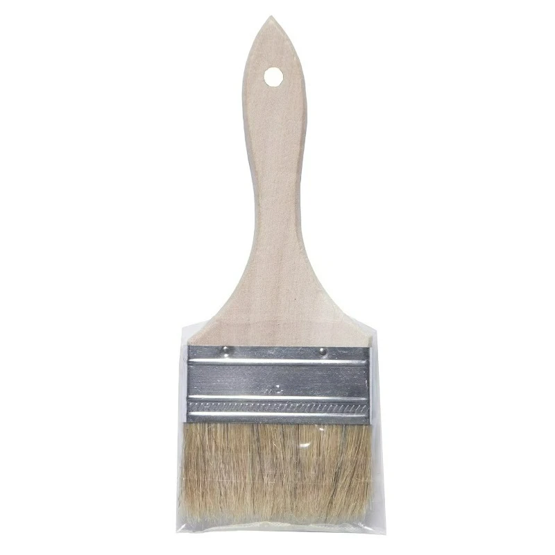 Natural Bristle Flat 3-in. Chip Paint Brush for Crafts, Paint, Resin and Glue projects
