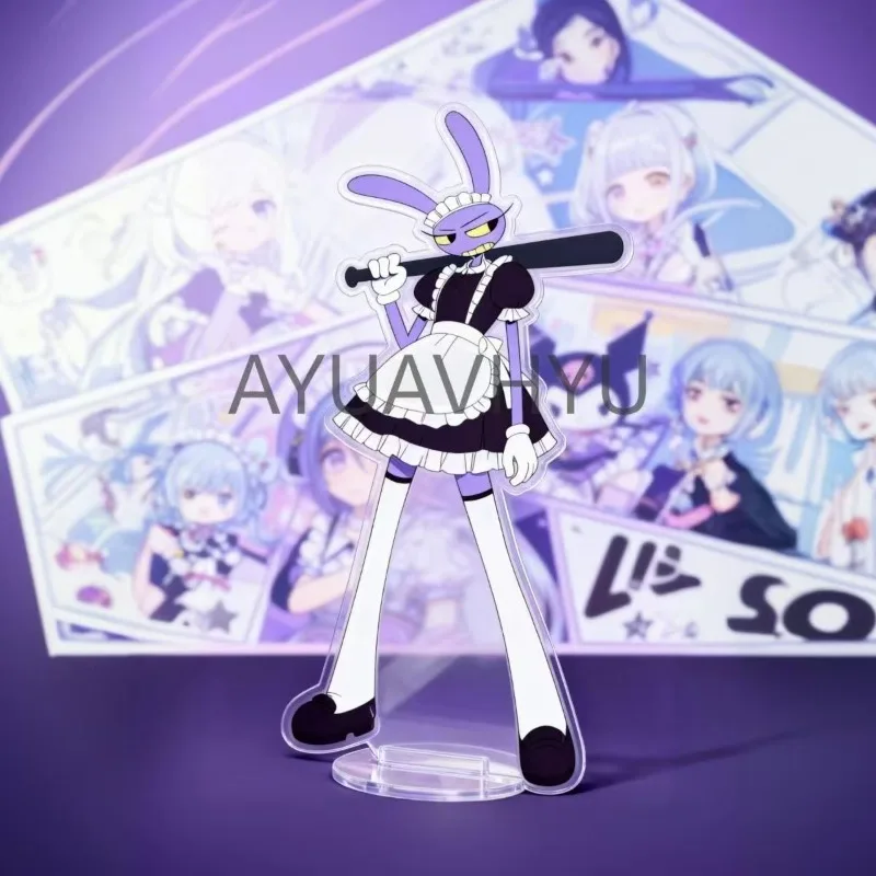 Amazing Circus Anime Peripherals Maid Outfit Jax Figure Acrylic Stand Jax Figurine Standing Plate Decoration Collection Toy Gift