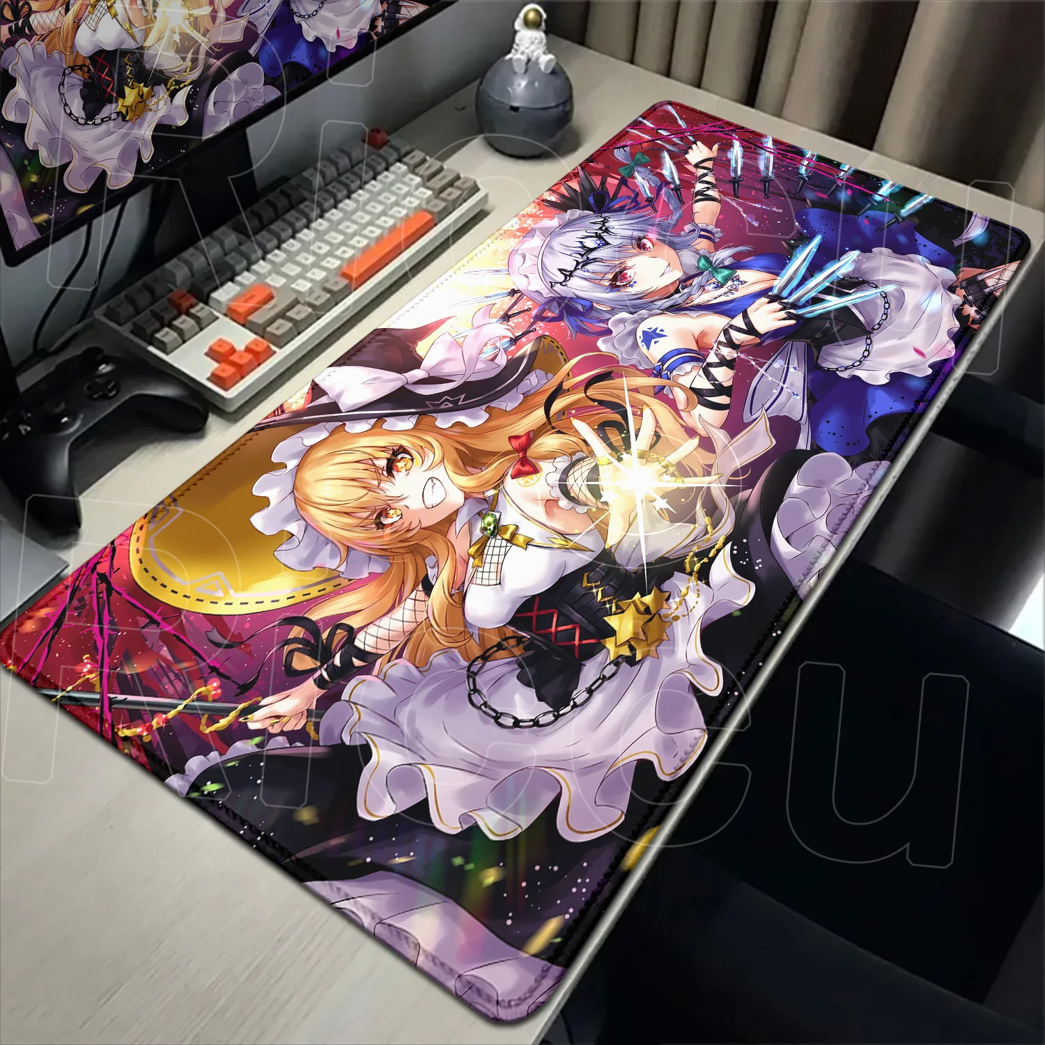 New Many Wallpaper Touhou Project Mouse Pad Game Laptop PC Playmat Extra Large Anime Girl Izayoi Sakuya Kirisame Marisa Mousepad