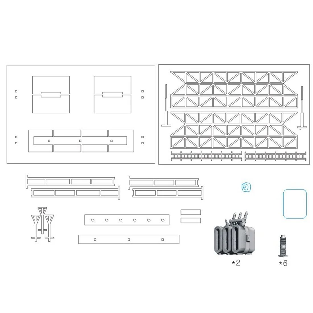 1:87 HO Scale Train Model Substation Model for Sand Table