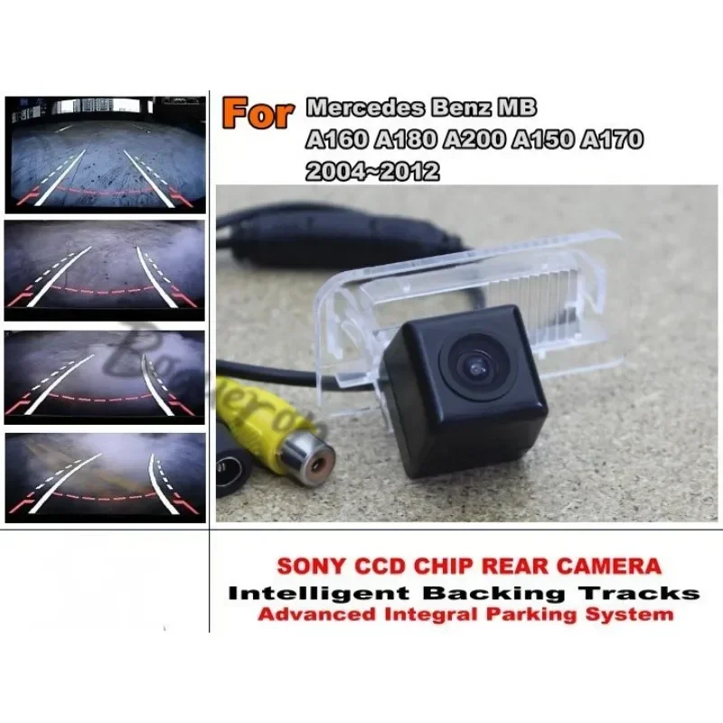 

Smart Tracks Chip Camera / HD CCD Intelligent Dynamic Parking Car Rear View Camera For Mercedes Benz MB A160 A180 A200 A150 A170