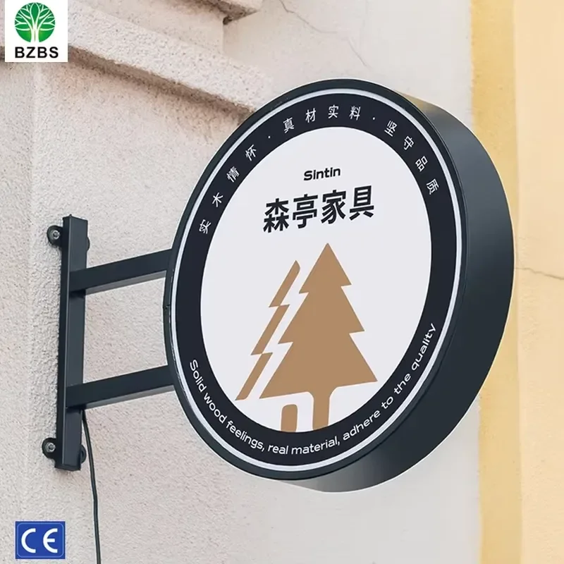 Double Sided LED Light Box Outdoor Waterproof Aluminum Acrylic Signage Full Color Illuminated Rectangle Display for