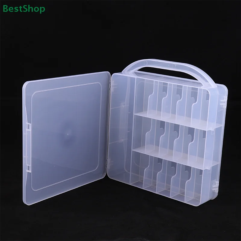 ★ ★ ★ Présentoir de vernis à ongles à 30 grilles, boîte de rangement transparente Double face pour Gel UV, étagère pour cosmétiques