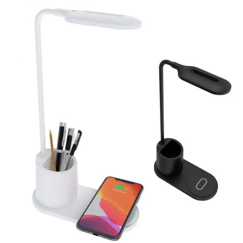 Usb Charging Foldable Cell Phone Multifunctional 10w Led Desk Lamp Mobile Phone Charging Accessories Wireless Charger