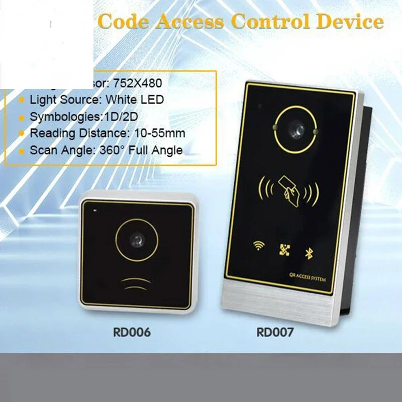 أفضل بائع FirstHigh Quality Wiegand 26/34 TCP/IP QR Code قارئ بطاقات التحكم في الوصول اللاسلكي