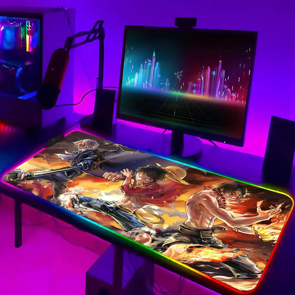 O-One P-Pieces l-luffys Mouse Pad safely Xxl Laptop Mat Gaming Rgb Mousepad Backlit Keyboard Gamer Girl Table Pads Deskpad