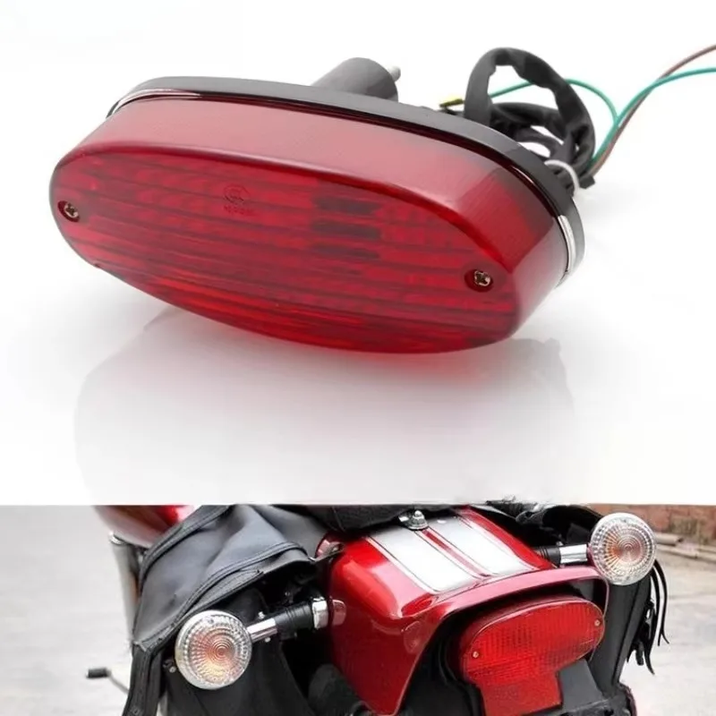 For 12V Motorbike Taillight Motorcycle Rear Tail Light Brake Light Drag Star 400 DS 400 DS400