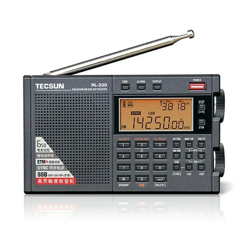 Tecsun PL-330 FM/MW/SW/LW SSB DSP full-band rádio multifunkční přenosné rádio receivers vysoký citlivost rádio PL330