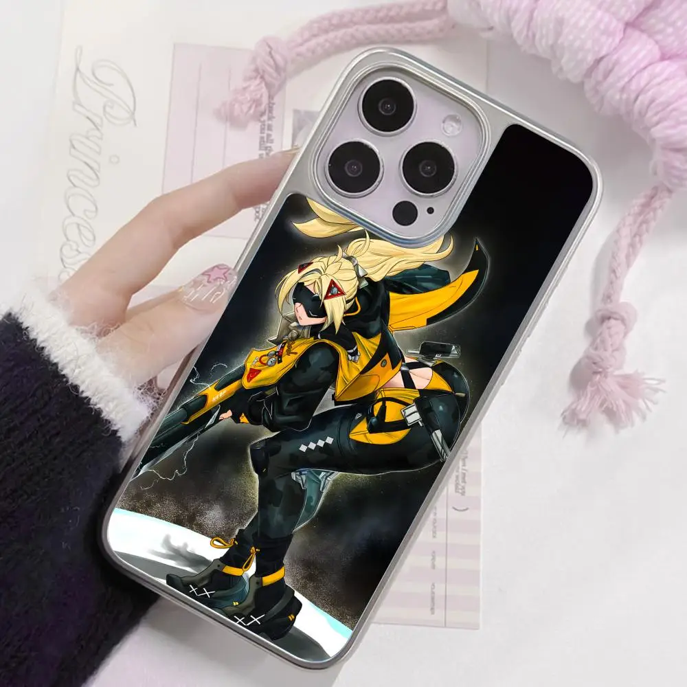 

Zenless Zone Zero Trigger Phone Case for iPhone 17 16 15 14 13 12 11 Air Pro Max Plus Silver Plating Colorful Cover Pretty