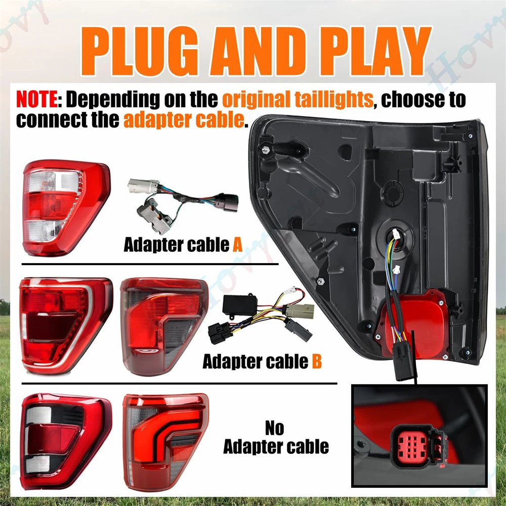 زوج LED المصابيح الخلفية ل 2020 2021 2022 2023 2024 2025 فورد F150 F-150 لاقط الضوء الخلفي لمبة خلفية الفرامل بدوره إشارة الباب الخلفي ضوء