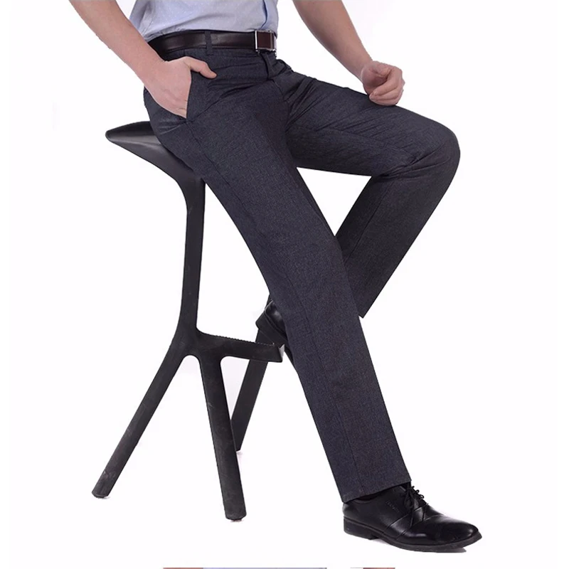Fashion Zipper Button Pockets Solid Color Business Pants Men's Clothing 2024 Summer New Loose All-match High Waist Trousers