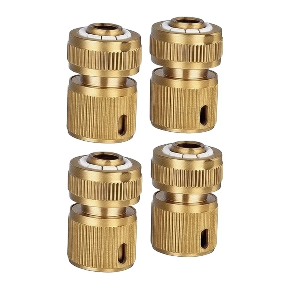 4 Aluminum Alloy 1/2 Inch Hose Connectors for 12mm Garden Hoses with Precision Machined Threads and Seal Reliability