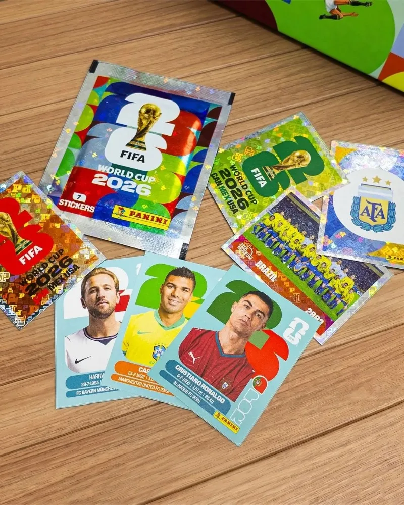 Official Licensed Panini Sticker Pack｜2026 World Cup Football Collectible Stickers, Fans Party Commemorative Gift