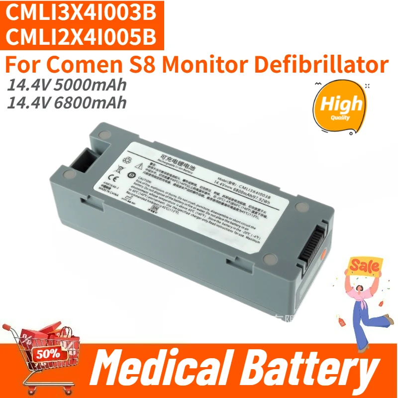 

100% New High Quality 5000mAh 6800mAh Medical Battery CMLI3X4I003B CMLI2X4I005B for Comen S8 Monitor Defibrillator