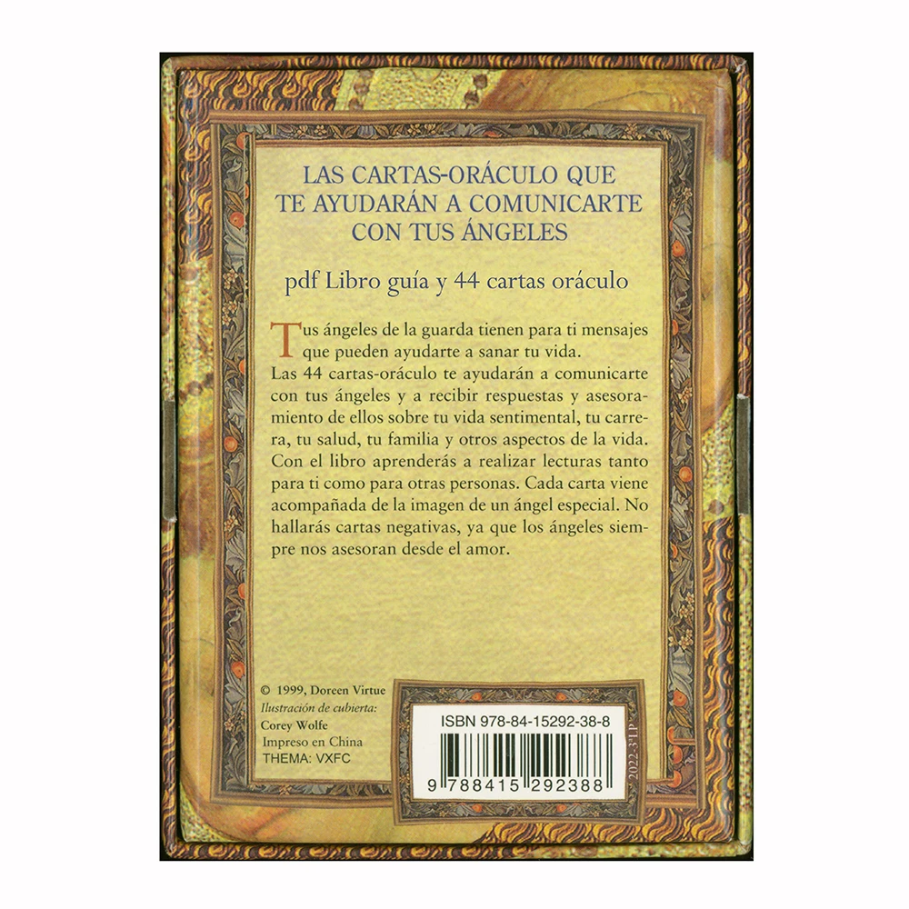 Español Idioma. Cartas Oráculo con Significado en las Cartas y Consejos de Ángeles