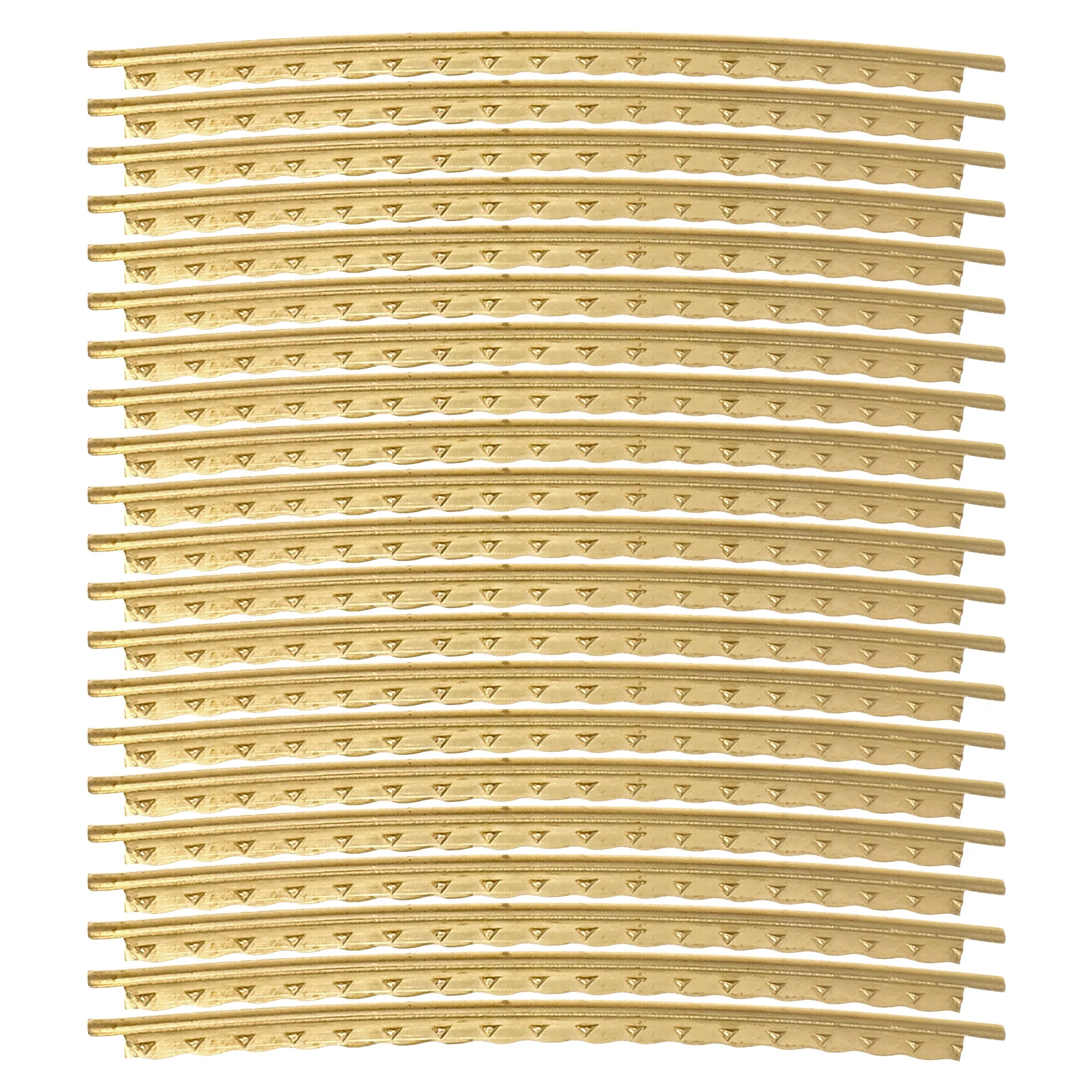 

20Pcs Guitar Fret Wire Set Brass Material Convenient Storage Reliable Accessories Brass Guitar Fret Wires Fretboard Frets