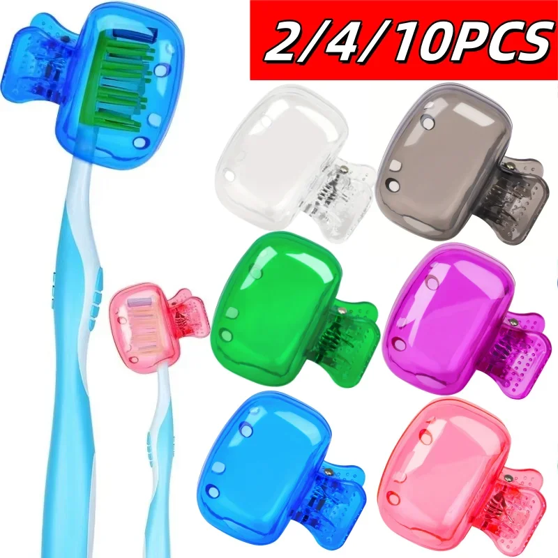 

10/4/2PCS Travel Toothbrush Head Covers Toothbrush Protector Brush Pod Case Protective Portable Plastic Clip for Household