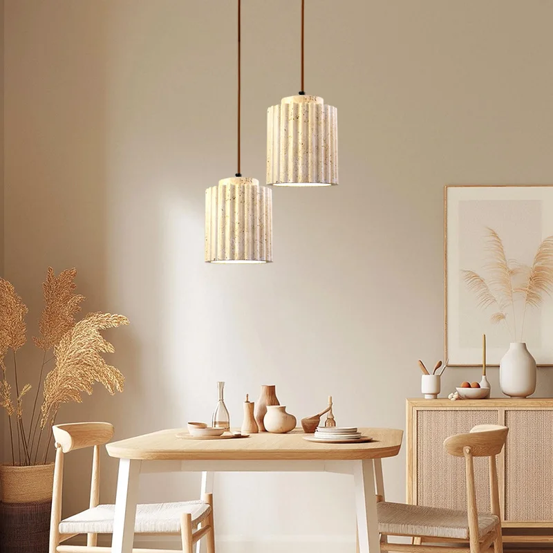 

SANDYHA Unique Japanese Retro Pendant Light Yellow Cave Stone Design Ideal for Living Room Bedroom Bedside Study Stylish