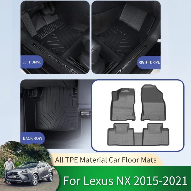 

TPE Car Waterproof Non-slip Floor Mats Full Surround Protective Liner Foot Pad Carpet for Lexus NX 200H 300H AZ10 2015~2021 2020