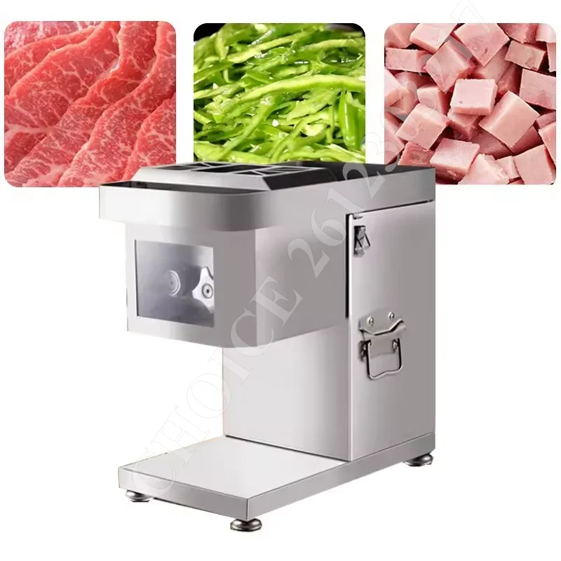 

450kg/H Commercial Electric Meat Slicer Grinder Vegetable Cutter Shred Machine 1100W Home Automatic Food Chopper Chipper