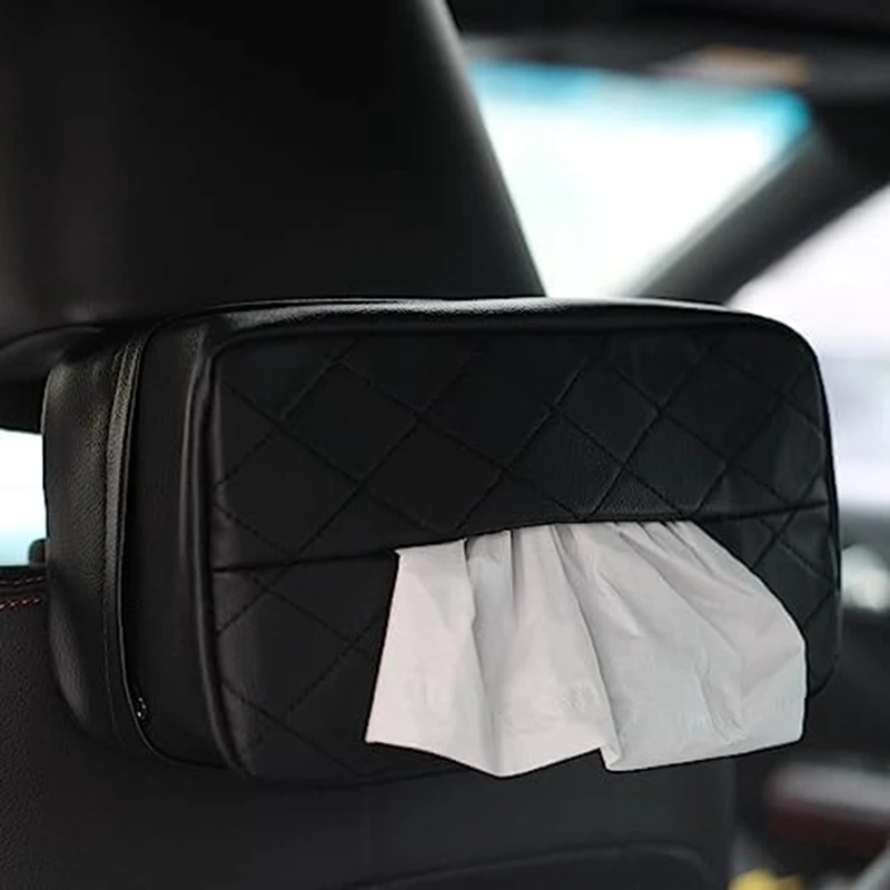 Car Tissue Holder, Tissues Box Cover For Car Backseat, Perfect For Organization And Daily Use Durable Easy Install Easy To Use