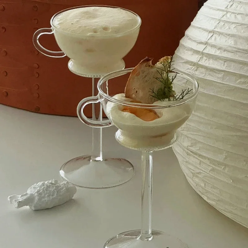 Creative Niche Glass Tall Coffee Cup Dessert Pudding Cup Tall Glass Bowl Wine Glasses Champagne