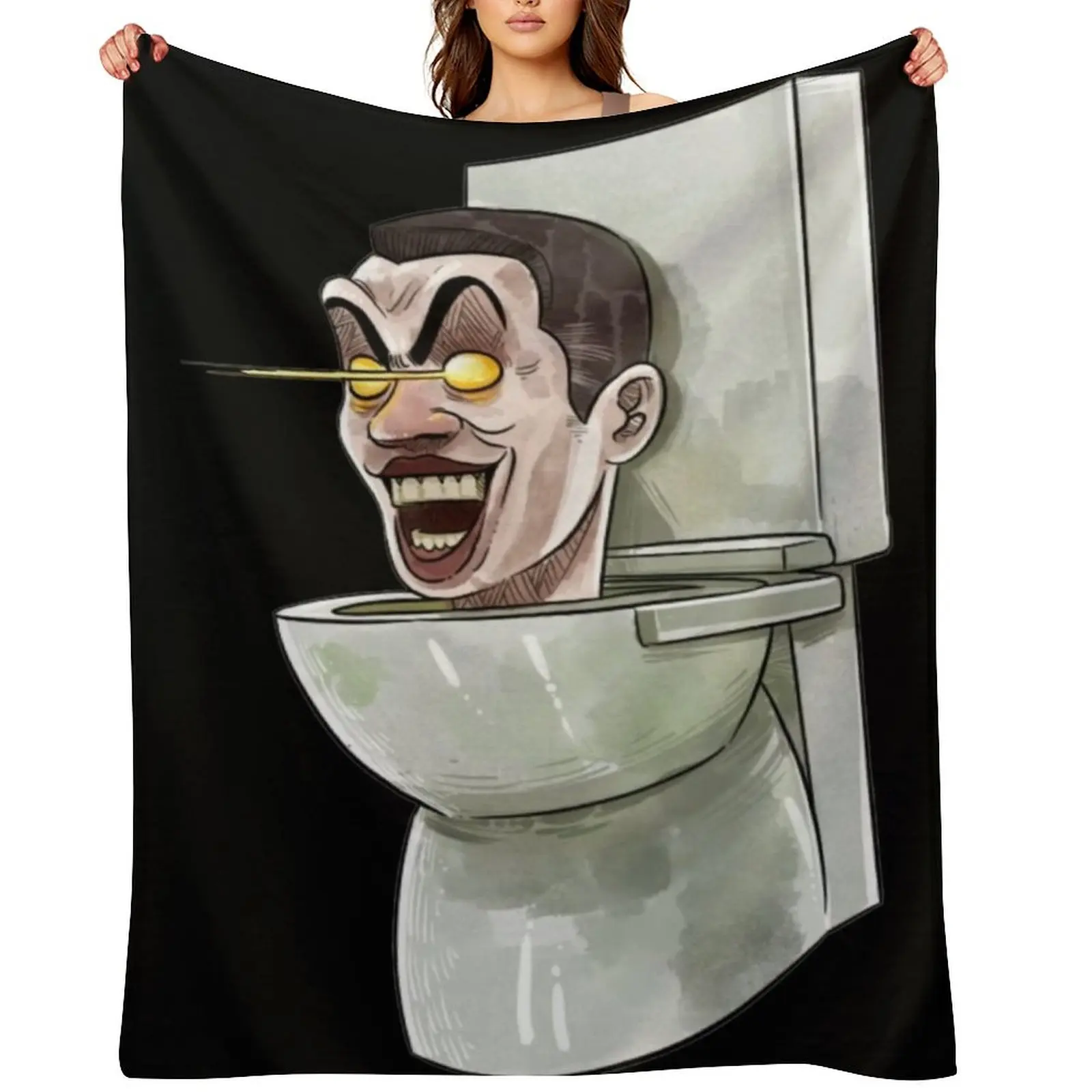 

skibidi toilet Throw Blanket Giant Sofa Luxury St warm for winter anime Blankets