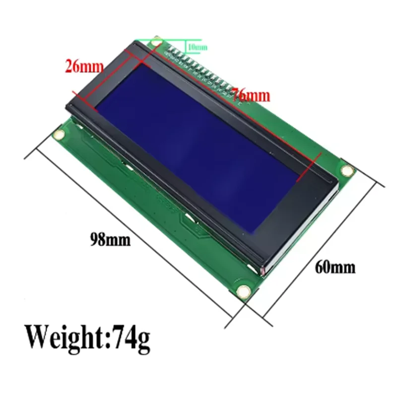 LCD2004 + I2C 2004 20x4 2004A شاشة زرقاء/خضراء HD44780 حرف LCD /w IIC/I2C وحدة مهايئ الواجهة التسلسلية لاردوينو