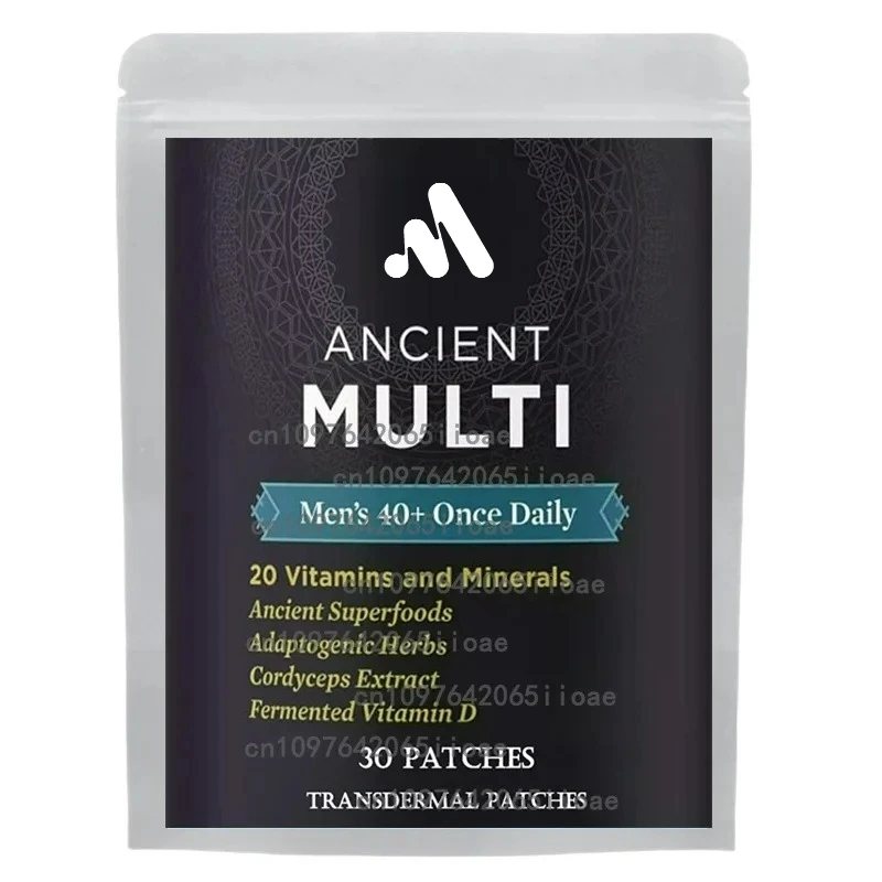 

30 Patches Mens Multivitamin Transdermal Patches Energy, Focus & Performance