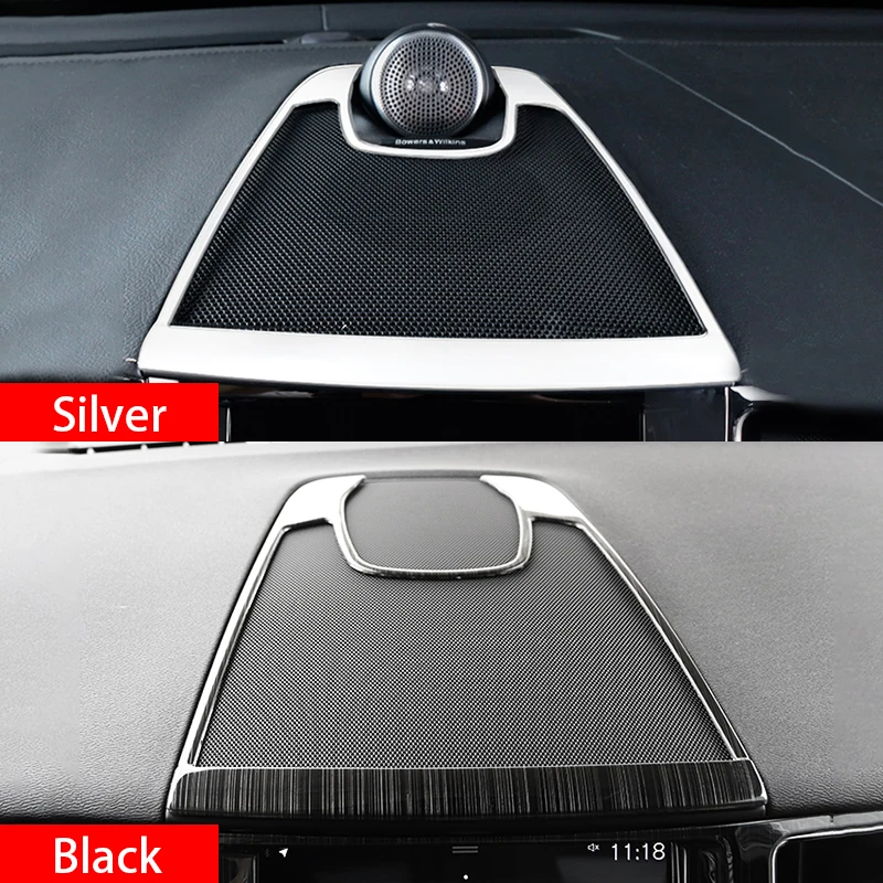 For Volvo XC60 2018 2019 2020 2021 2022 Stainless Car Dashboard Audio Speaker Stereo Cover Trim Sticker Decoration Accessories