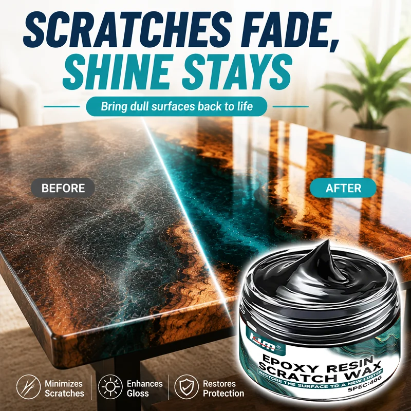 Multi-Surface Scratch Repair Polishing Wax 40G Restore Gloss Remove Fine Marks for Epoxy Resin Table Automotive Paintwork