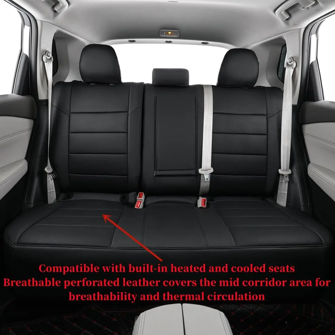 EKR Custom Fit for Nissan Rogue Car Seat Covers 2014-2026 S/SV/SL/Platinum/ Full Set Leather Car Seat Protector cover view 7