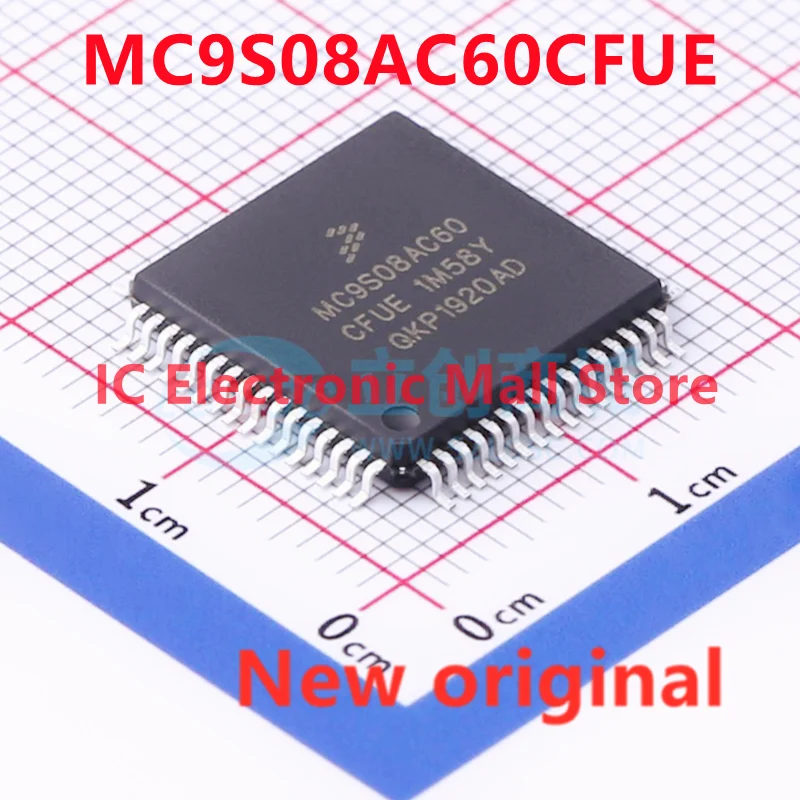 5PCS New original MC9S08AC60CFUE MC9S08AC60 LQFP-64 60K flash 8K 8-bit microcontroller chip MC9S08AC60CFUE